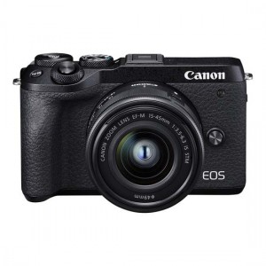 Canon EOS M6 Mark II Black with EF-M15-45mm